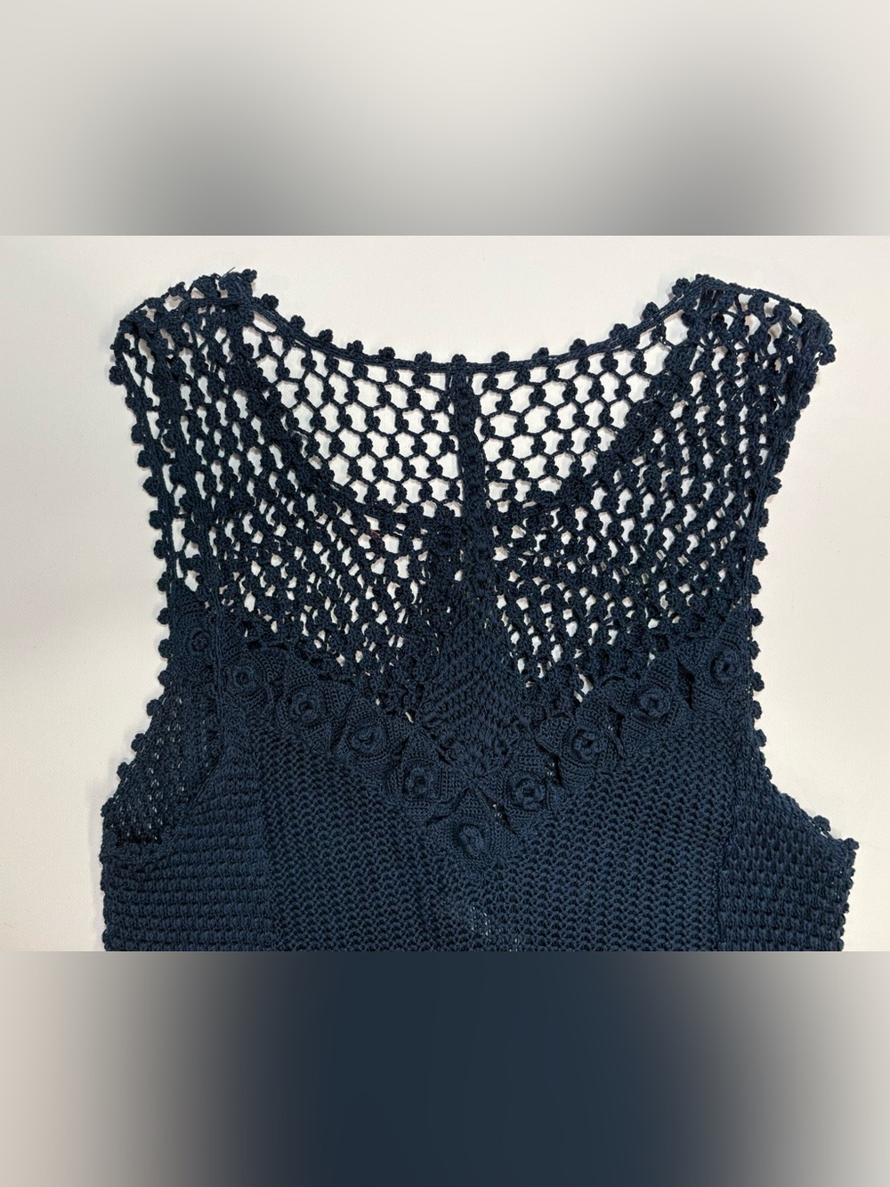 Ulla Johnson Navy Crochet Mini Dress - Picture 7 of 12